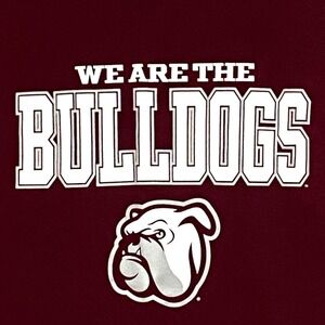 Mississippi We Are the Bulldogs T-Shirt L Maroon State College Sports Mascot